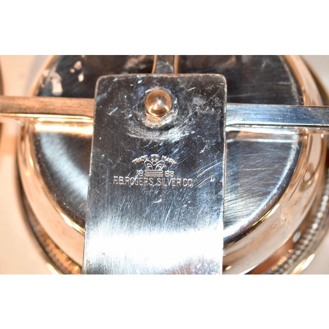 Metal Rogers Silver Plated Double Wine Trolley, Circa 1960's For Sale - Image 7 of 7