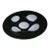 Mid-Century Modern Art Glass Black & White Dotted Centerpiece Platter For Sale