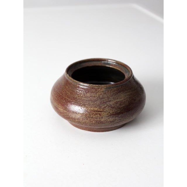 Vintage Handmade Studio Pottery Vase For Sale - Image 6 of 9