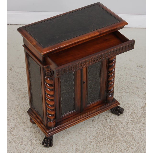 Theodore Alexander Theodore Alexander Mahogany Armoury Collection 1 Drawer Console Cabinet For Sale - Image 4 of 18