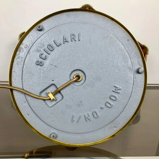 Vintage Brass & Faux Tortoise Acrylic Table Lamp by Sciolari, Italy, 1970s For Sale - Image 12 of 13