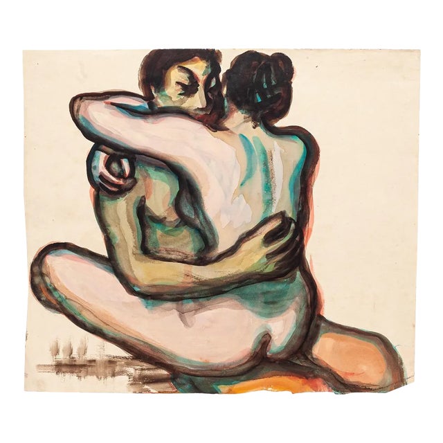 Unknown, Couple, Mixed Media, 1940s For Sale
