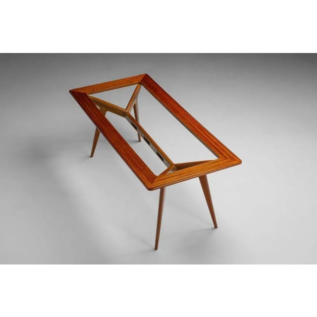 Gold Sculptural Mahogany Dining Table by Franco Albini, Italy, 1950s For Sale - Image 8 of 18