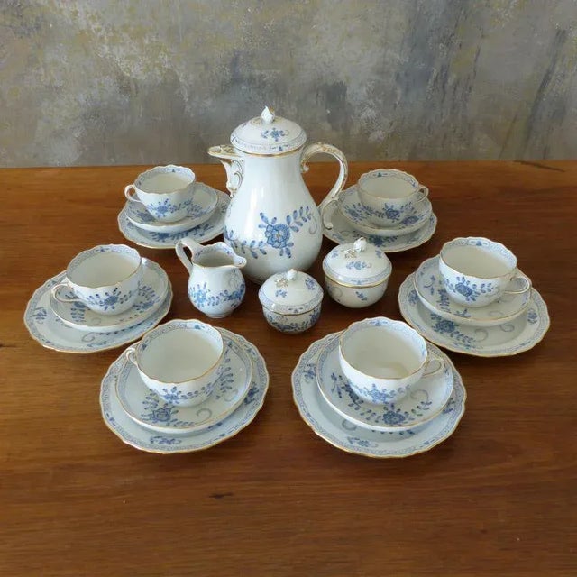 Porcelain Coffee Service from Meissen, 1940s, Set of 22, in Flawless conditions. Designed 1920 to 1949 This piece has an...