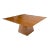 Large Modern Studio Square Walnut Pyramid Shape Base Dining Conference Table For Sale