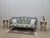 French Provincial Vintage French Provincial Sofa – Floral Upholstered Settee, Louis XV Style Couch, Ornate Carved Wood Frame,Grey & Yellow Floral Sofa For Sale - Image 3 of 15