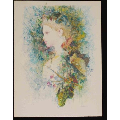 Lithograph on magnani-pescia paper 310 gr/m2, paper size 60cm x 79cm, 53cmx 70cm . Excellent condition, no defects. Work...