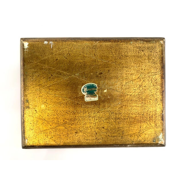 Vintage Florentia Italian Gilt & White Decorative Tray For Sale - Image 11 of 12