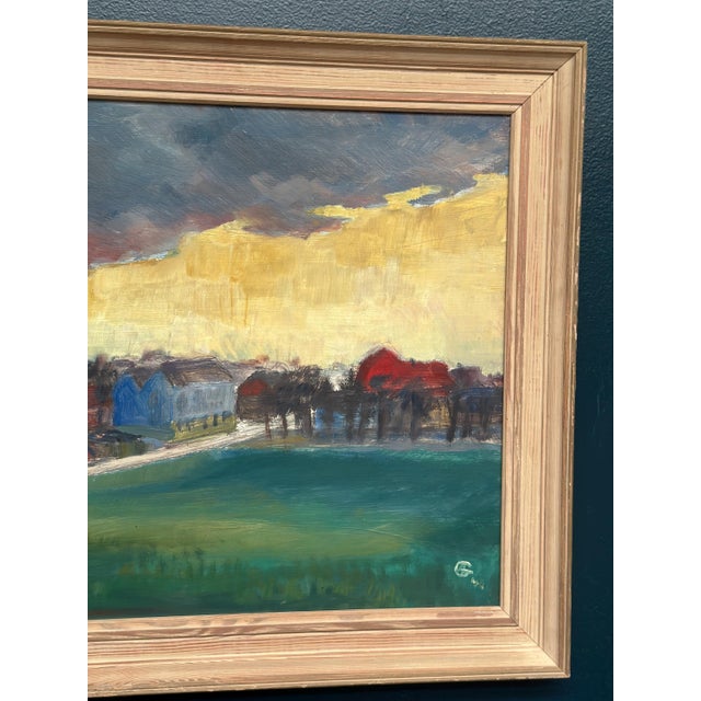 1940s A.G., Village, 1948, Oil on Panel For Sale - Image 5 of 18