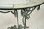 Contemporary Verdigris, Glass + Mirrored Side Table With Gold Accents For Sale - Image 3 of 5