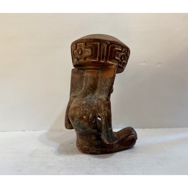 Mexican Incense Burner Styled After Aztec God For Sale - Image 4 of 10
