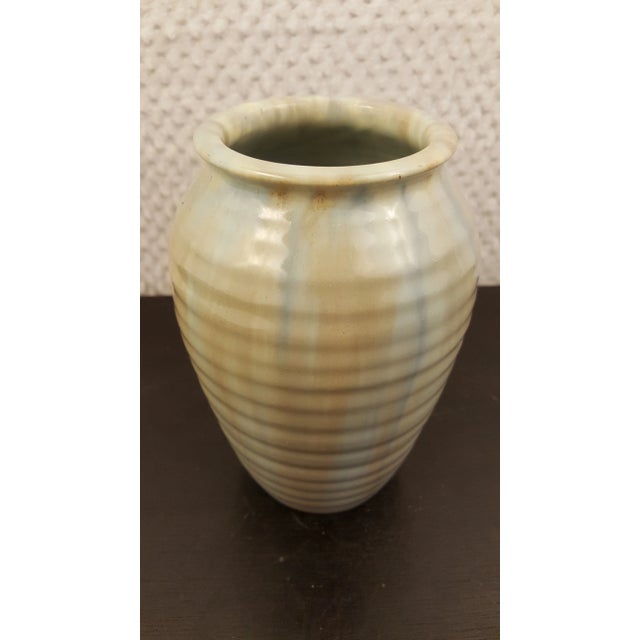 Mid 20th Century Mid-Century Candy & Co. Pottery Drip Glaze Vase For Sale - Image 5 of 5