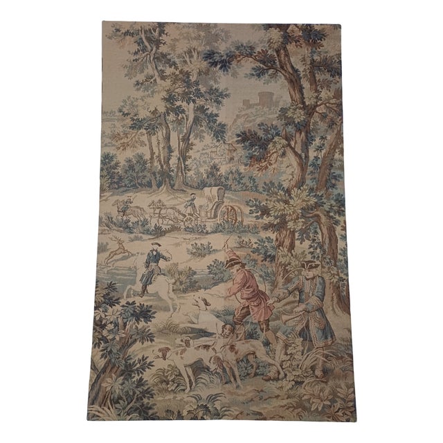 Gobilin Tapestry on Wooden Backing, 1800s For Sale