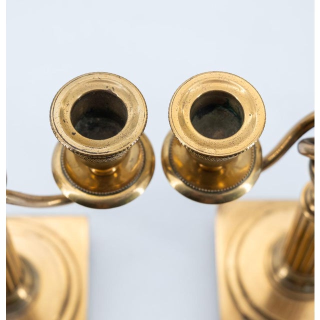 Antique Swedish Brass Candlesticks Skultuna Bruk No. 23, 1890s, Set of 2 For Sale - Image 12 of 14