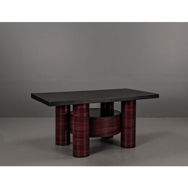 Stoa Tables and Shelf with Slate Tops, 1980s, Set of 3 For Sale - Image 10 of 18