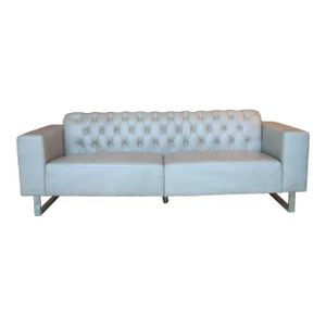 Mid-Century Modern Style Leather Sofa