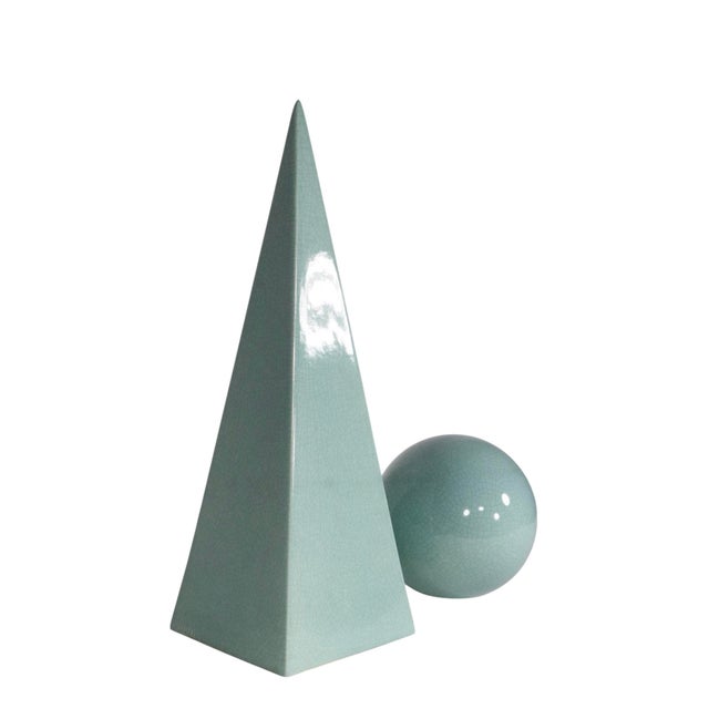 Art Deco Ceramic Trylon and Perisphere by California Pottery Maker Jaru Circa 1985 For Sale - Image 3 of 15