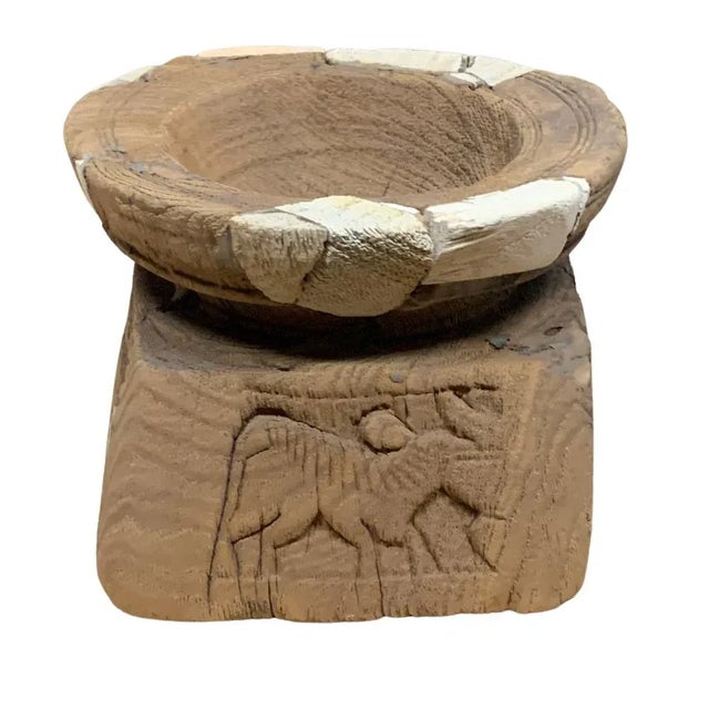 Vintage Indian Seed Extractor Candle Holder For Sale - Image 4 of 5