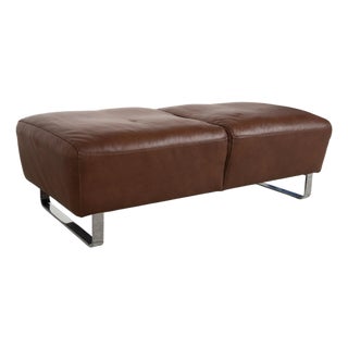 Leather Alessiio Stool in Brown Mocha from Willi Schillig For Sale
