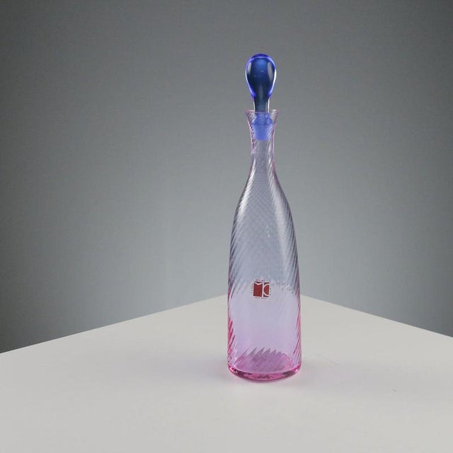 Murano Glass Bottle by Carlo Moretti For Sale - Image 8 of 8