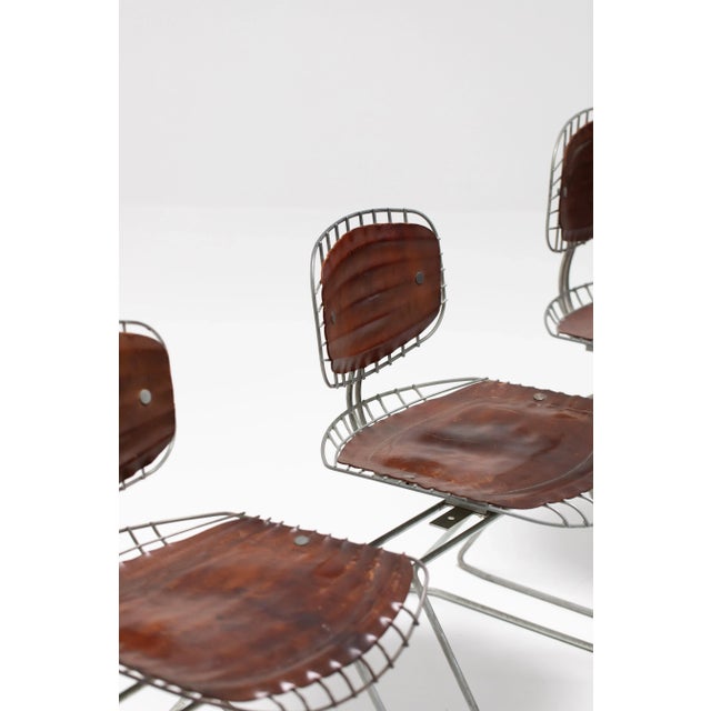 Beaubourg Dining Chairs by Michel Cadestin, 1970s, Set of 4, in Good conditions. Designed 1970 to 1979 This piece has an...