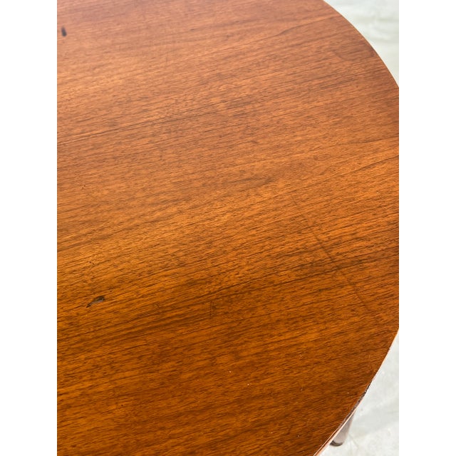 Mid Century Walnut Danish Style Round Coffee Table For Sale In New York - Image 6 of 13