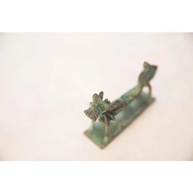 Mid 20th Century Vintage African Oxidized Copper Dragon For Sale - Image 5 of 7