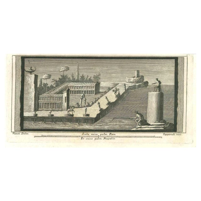 Niccolò Vanni, Ancient Roman Frescoes, Original Etching, 18th Century For Sale