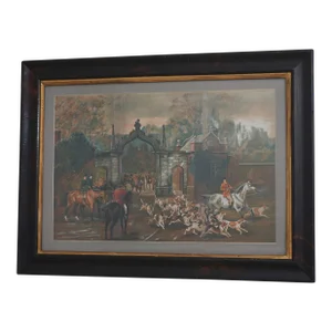 Vintage Hunt Scene Framed Art
