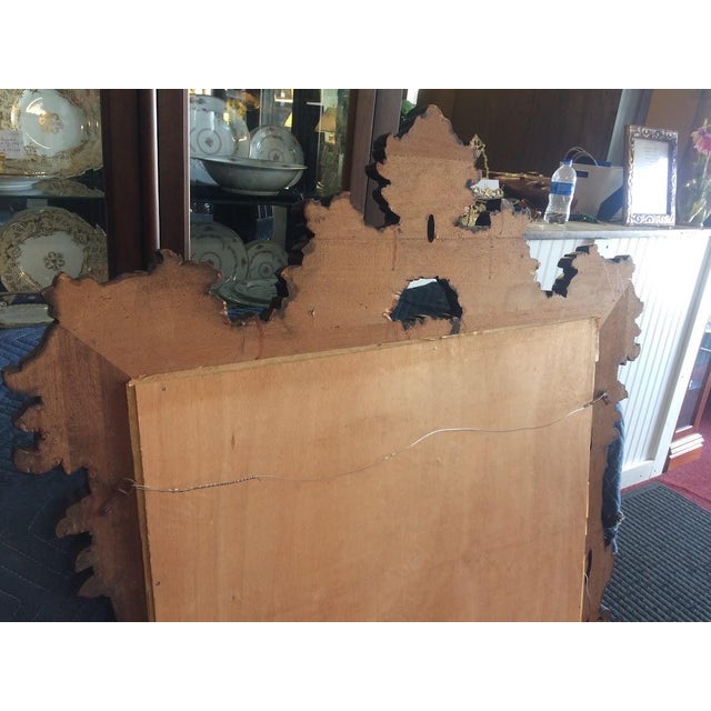 Vintage Rococo Style Mirror, Mahogany Frame Mirror For Sale - Image 6 of 6