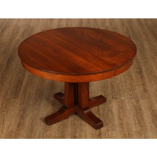 High Quality American Made L. & J.G. Stickley No. 716 Dining Table Constructed In Quarter Sawn Oak. Features Oval Top With...