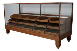 Antique British Oak Haberdashery Cabinet, 1930s