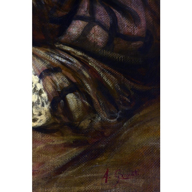 1990s Angelo Granati, Portrait of a Young Woman, Oil on Canvas, Framed For Sale - Image 5 of 8