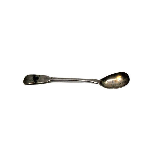 Plain Silver Sugar Spoon For Sale - Image 5 of 5