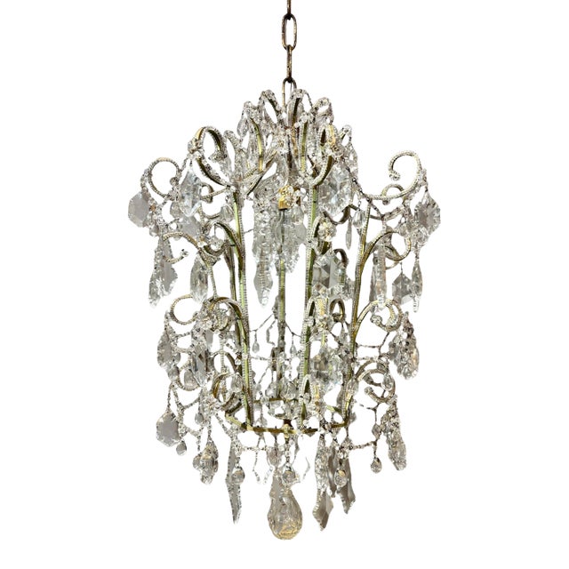 1950s Mid-Century Italian Chandelier For Sale