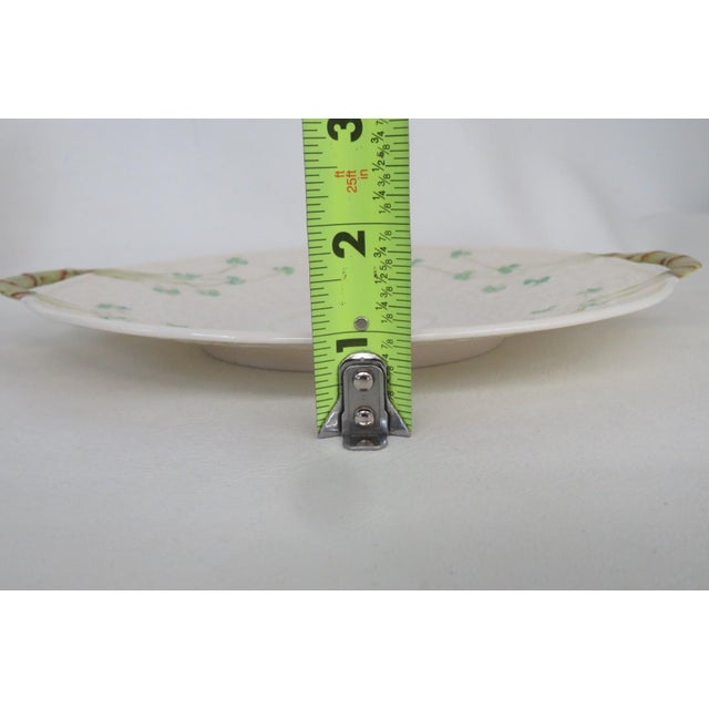 Mid 20th Century Belleek Classic Mid Century Shamrock Tea Ware Cake Plate Irish Porcelain 4690b For Sale - Image 12 of 18