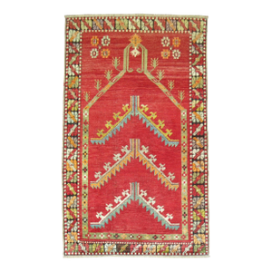 Antique Zabihi Collection Turkish Melas Prayer Niche Rug