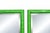 Ornamental & Decorative Materials Pair of Green Painted Faux Bamboo Beveled Wall Mirrors For Sale - Image 7 of 8