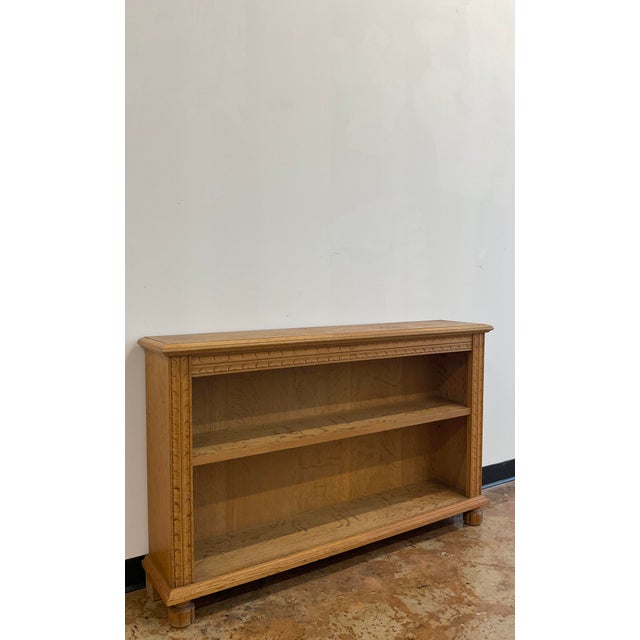 What a great looking bookcase for all your tomes and tchotkes! Carved decoration to sides of front. Scandinavian, circa...