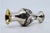 Metal Silver Vase with Reliefs and Circular Base For Sale - Image 7 of 11