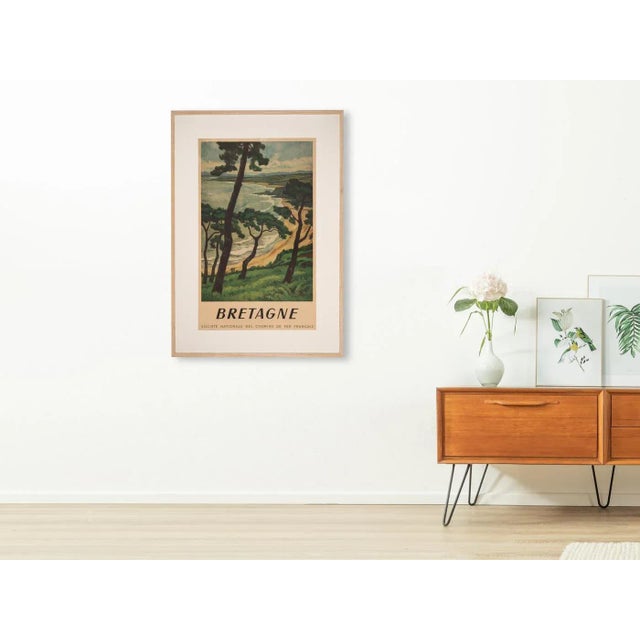 Mid-Century Modern Vintage Travel Poster by André Strauss, 1950s For Sale - Image 3 of 10