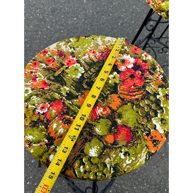 1950s Wrought Iron Mid Century Funky Stools Set of 3 For Sale In Philadelphia - Image 6 of 8