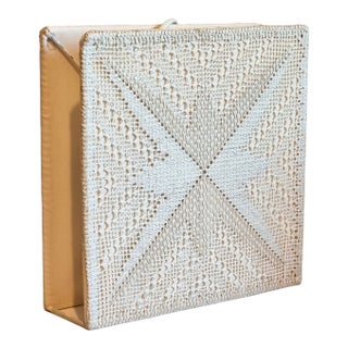 1960s Swedish Designer Embroidery Fabric Wall Light For Sale