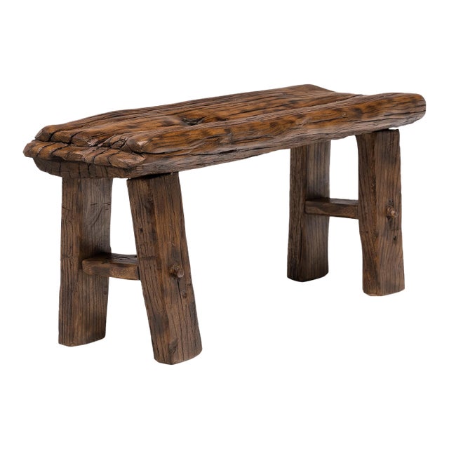 Petite Reclaimed Elm Bench For Sale