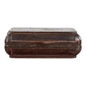 Small Antique Chinese Dowry Basket with Distressed Brown Patina