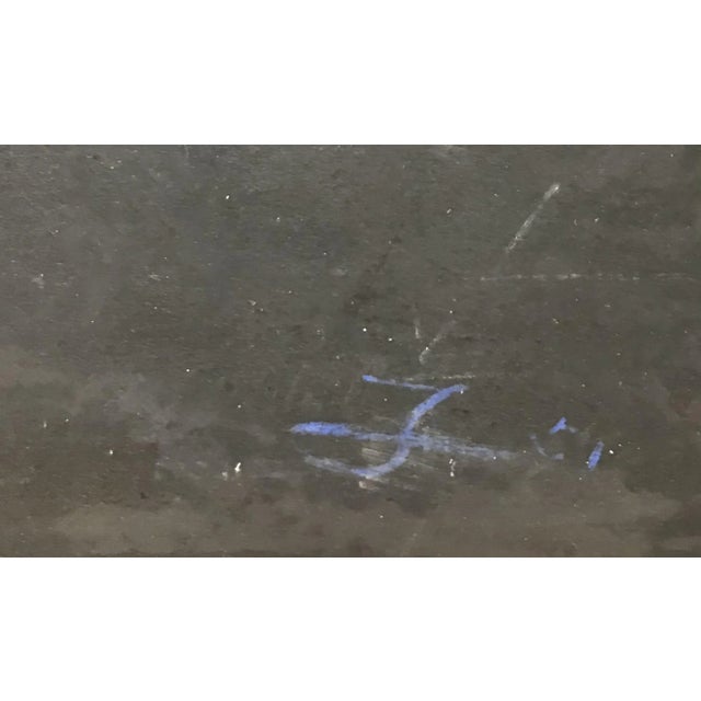 Julien Dinou, Pleine Lune, 1951, Oil on Cardboard For Sale - Image 3 of 10