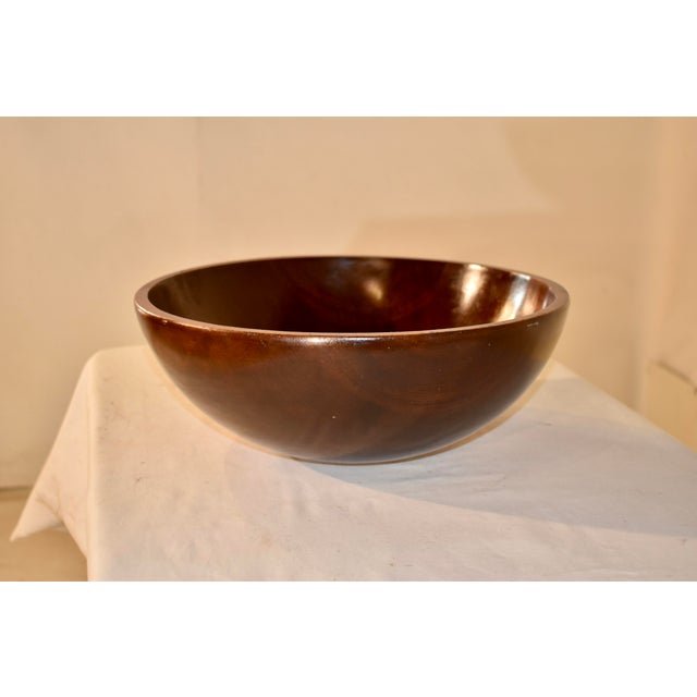 Mid-Century Modern Mid-Century Walnut Bowl Circa 1960 For Sale - Image 3 of 8
