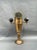 Solid brass battleship binnacle with gimballed compass. Iron compensating balls are mounted to brackets. Quite heavy. from...