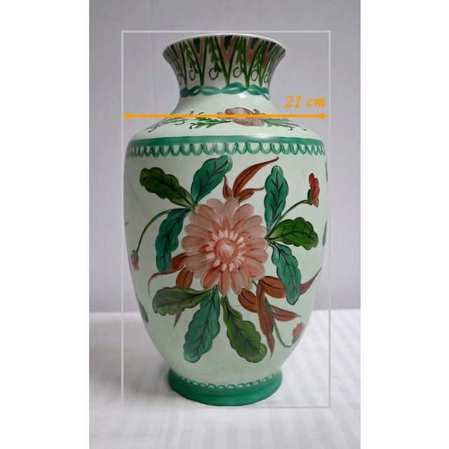 Limoges Porcelain Vase with Flower Decorations, 1930s For Sale - Image 16 of 18