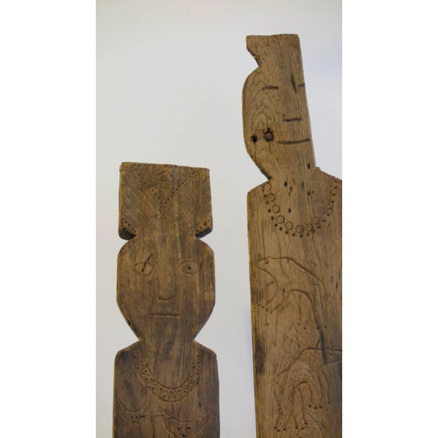 Two Burmese chin state tribal markers. Tribal Territory markers collected within the chin state Burma (Myanmar). Each...